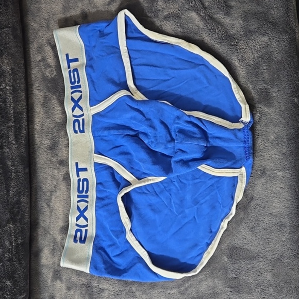 Vintage 2xist Contrast Briefs - Blue/White
